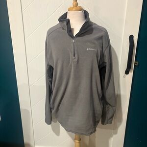Columbia Charcoal Quarter-Zip Fleece Jacket XL Ski/snowboard/hiking/outdoor‎